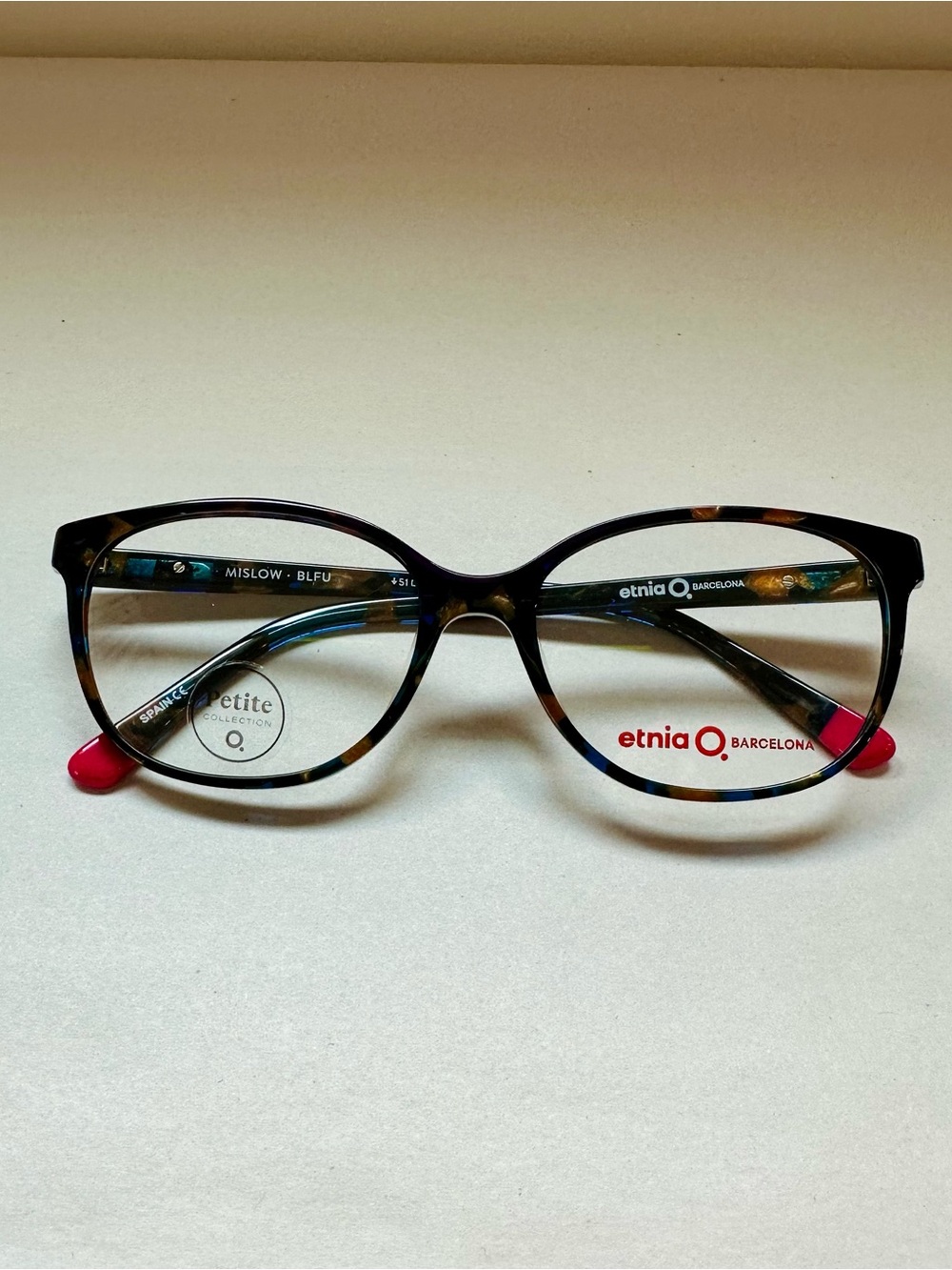 New-Authentic-ETNIA
BARCELONA Eyeglasses-MISLOW-Blue Fuschia PETITE style
